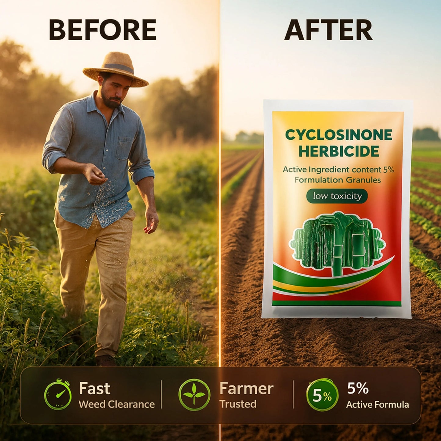 Cyclosinone Herbicide Granules ( Pack Of 2 )