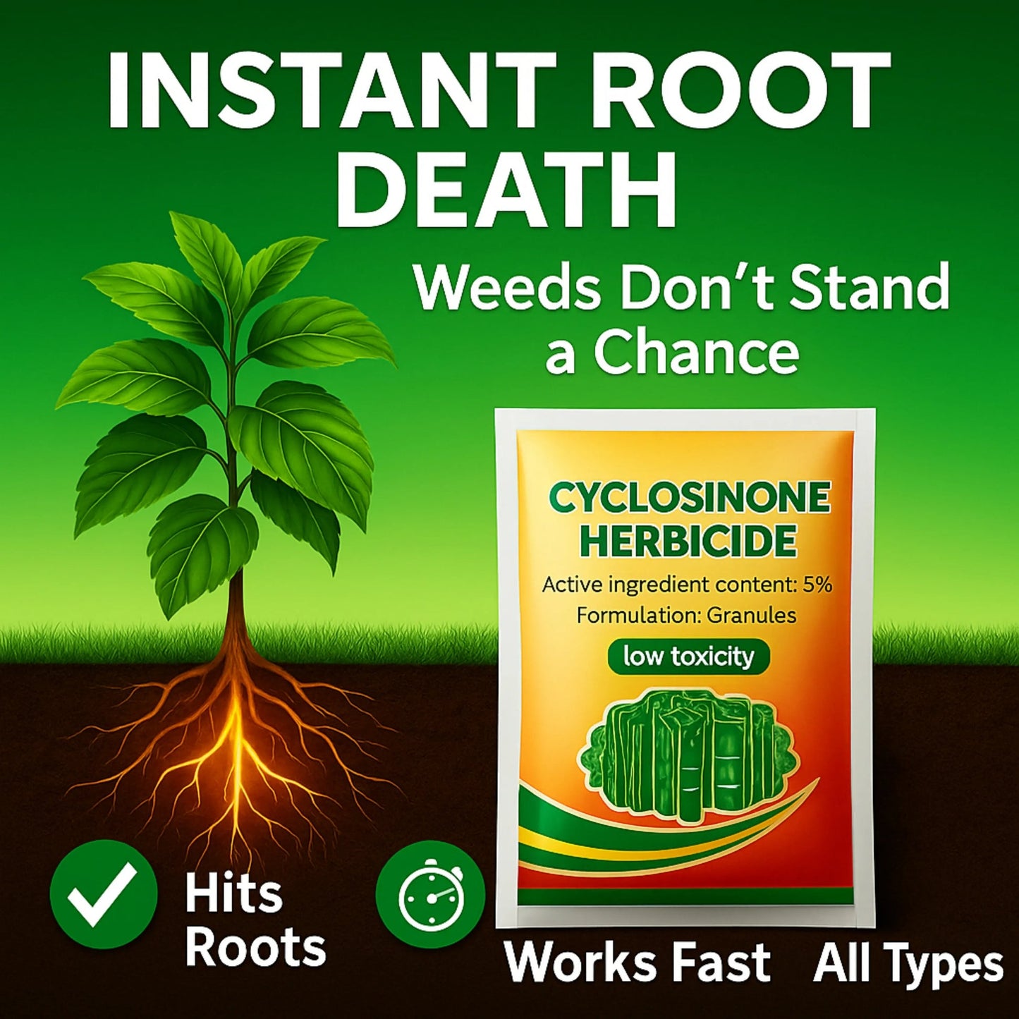 Cyclosinone Herbicide Granules ( Pack Of 2 )